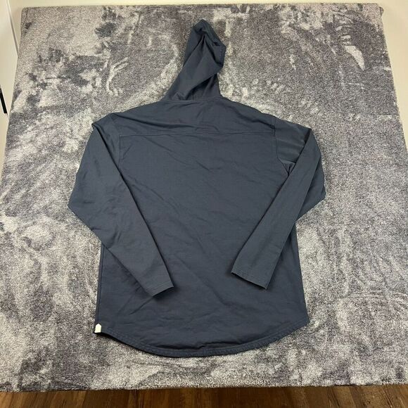 Bylt Drop Cut L/S Hooded Henley Long Sleeve Navy Blue Men's XL Pullover Stretch - Picture 10 of 11